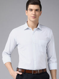 Park Avenue Men Blue Slim Fit Striped Formal Shirt