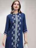 Vishudh Women Embroide Mandarin Collar Tunic