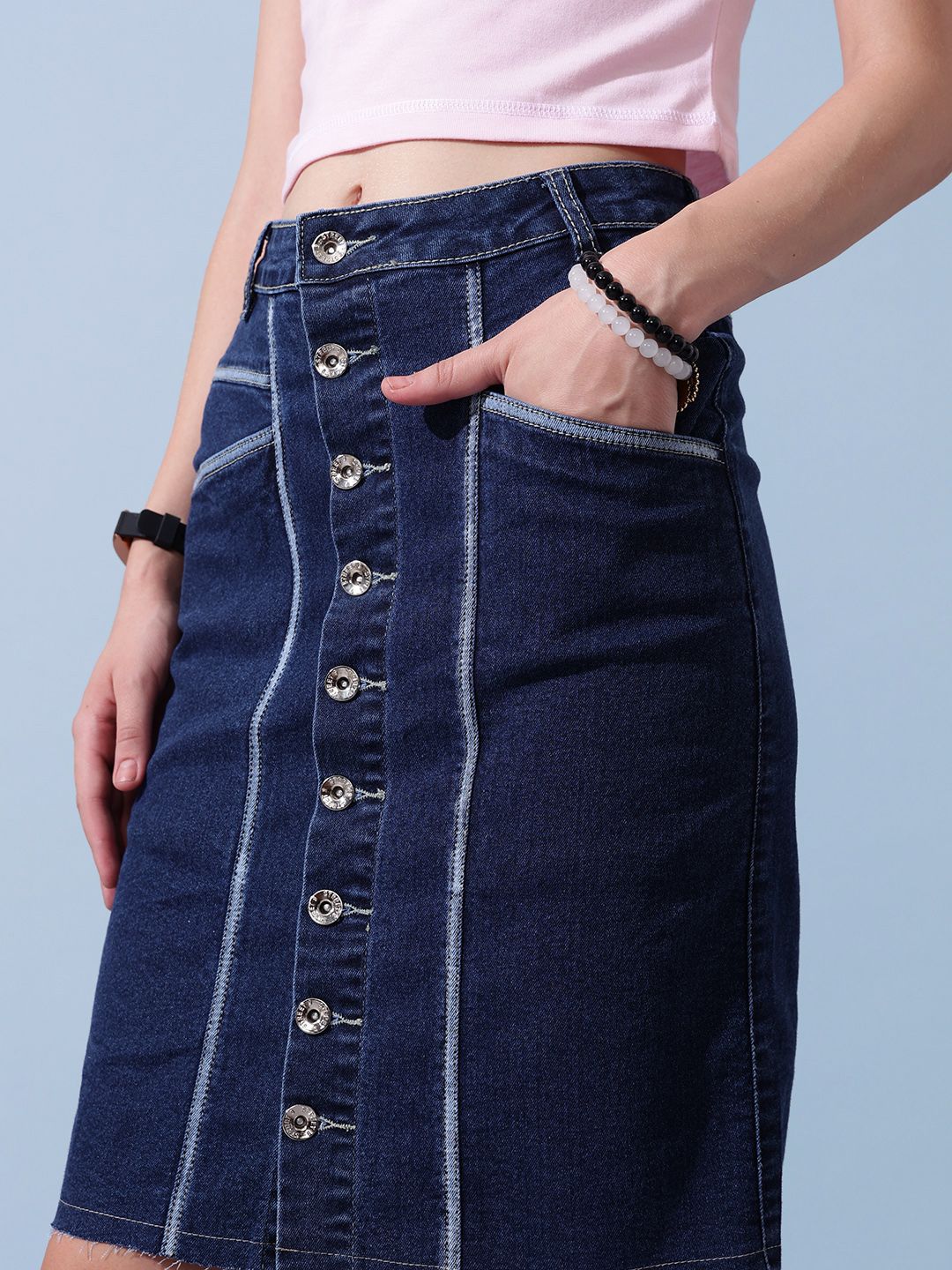 STREET 9 Woman Washed Mini Skirt