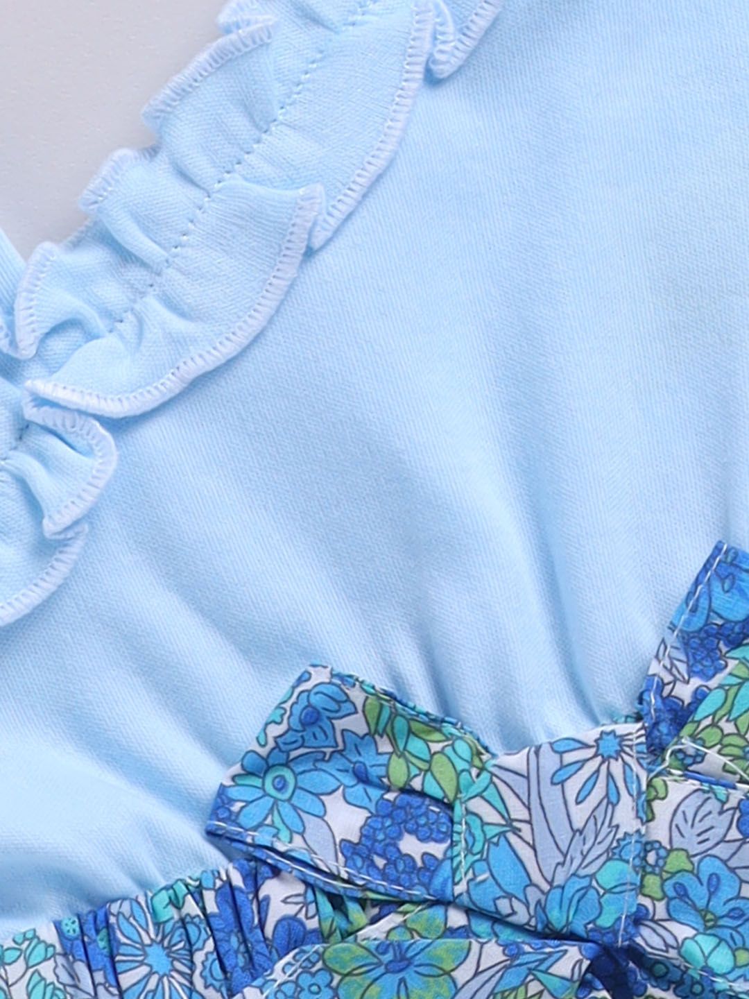 Moms Love Infant Girls Floral Print Fit & Flare Pure Cotton Dress