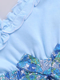 Moms Love Infant Girls Floral Print Fit & Flare Pure Cotton Dress