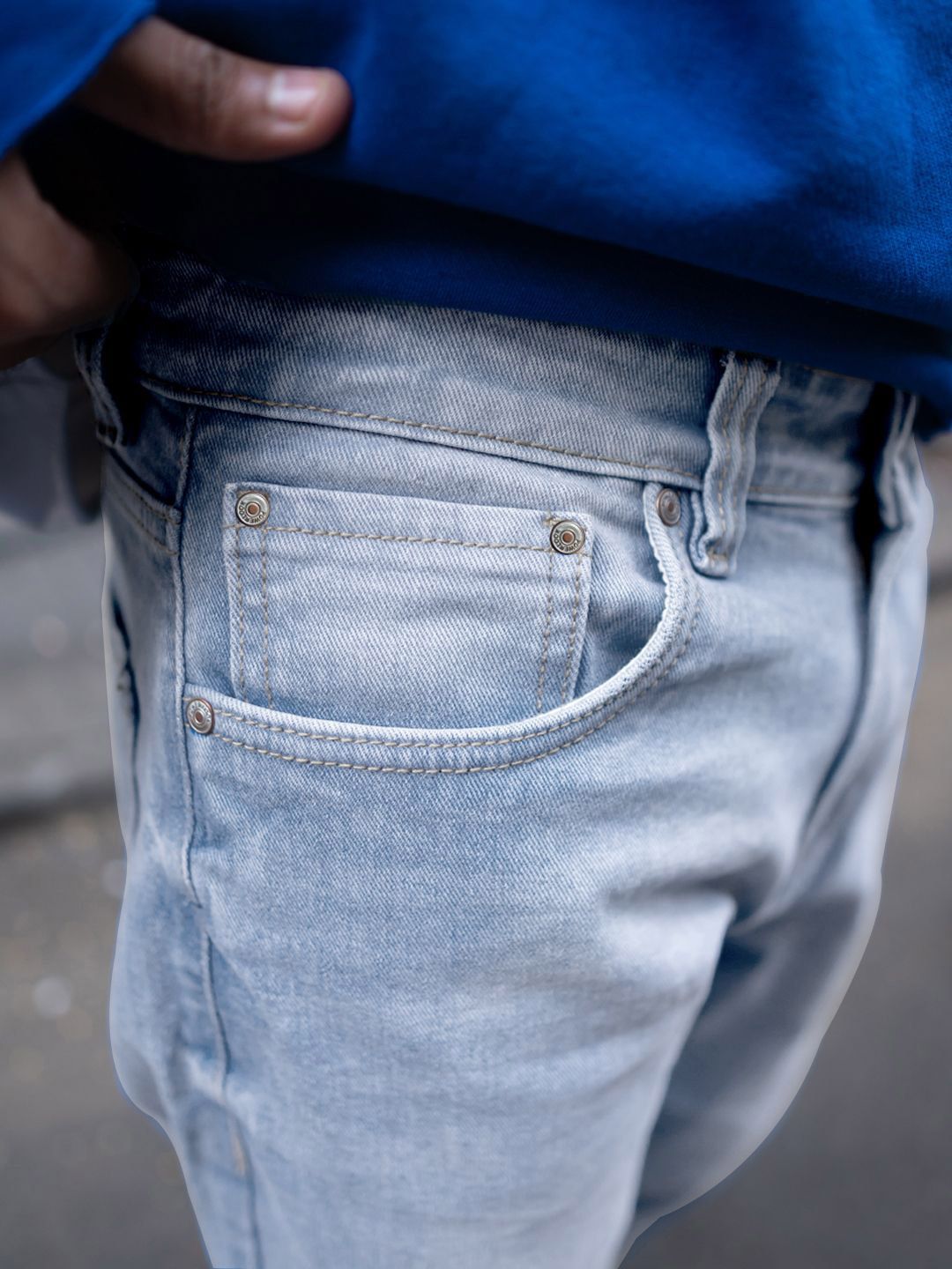 Powerlook Men Light Blue Regular Fit Denim Jeans