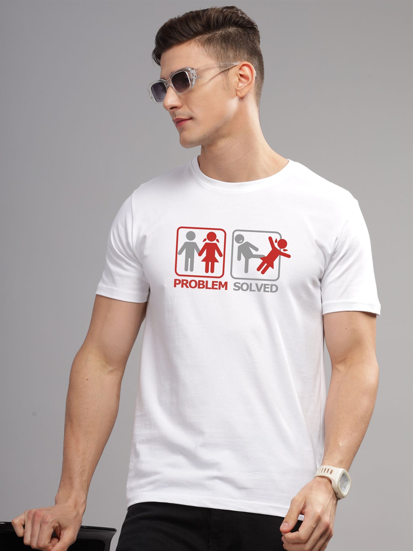 ADRO Men Graphic Printed Round Neck Cotton T-shirt