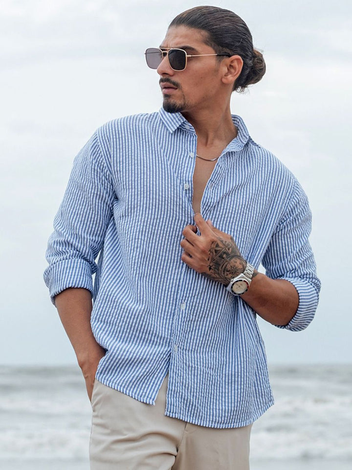 Powerlook Men Micro Checks Opaque Checked Casual Shirt