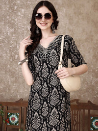KALINI Ethnic Motifs Printed V-Neck Tunic With Palazzo
