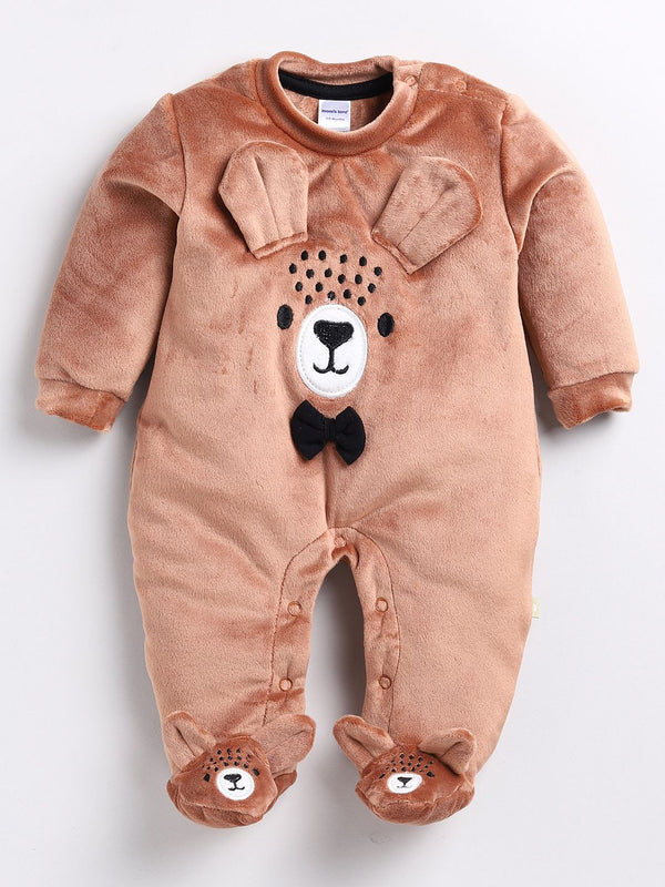 Moms Love Infant Boys Embroidered Pure Cotton Sleepsuit