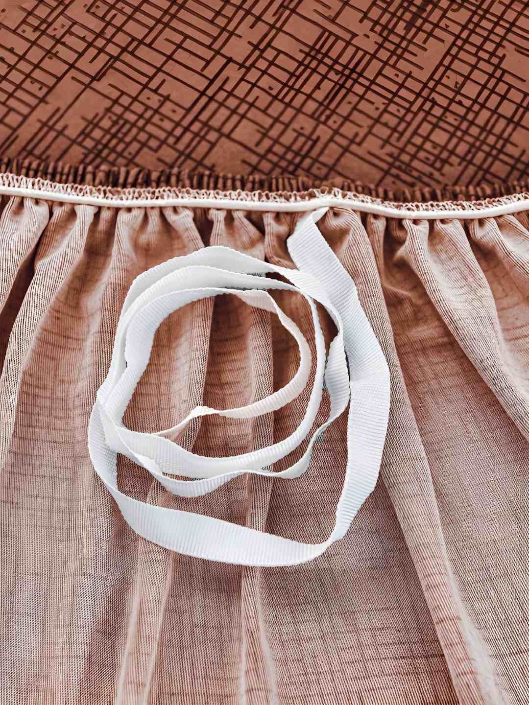 Story@home Brown Printed 1 Seater Stretchable Sofa Cover With Arms