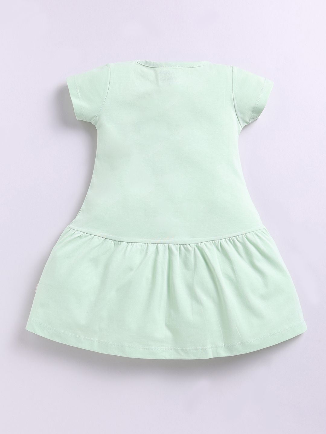 Happy Faces Girls Powerpuff Printed Pure Cotton Fit & Flare Dress