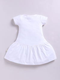 Happy Faces Girls Peanuts Printed Pure Cotton Fit & Flare Dress