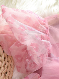 YK Girls Floral Print Empire Dress