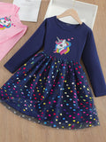 YK Embellished Print Fit & Flare Dress