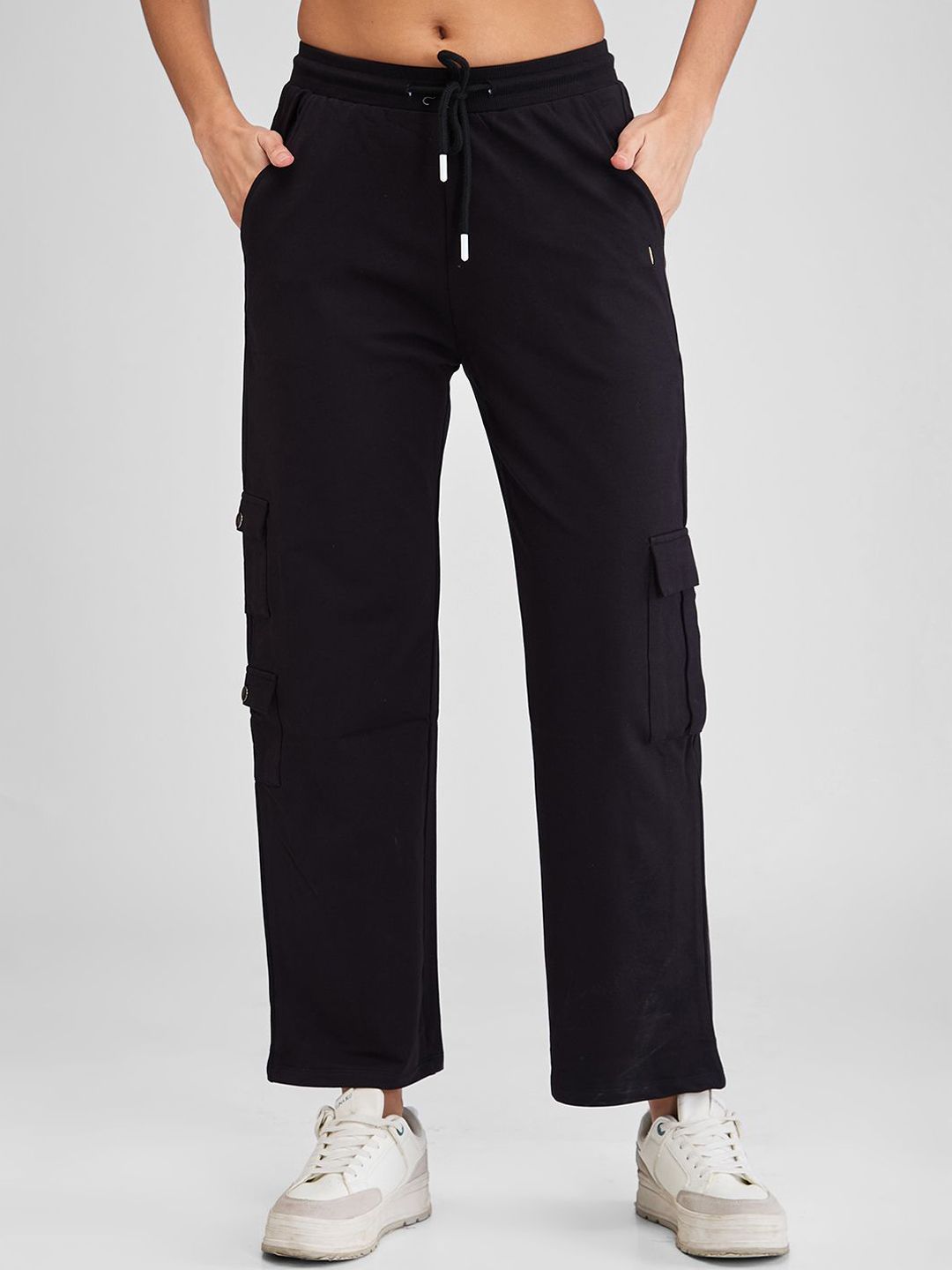 SPYKAR Women Regular Fit Mid Rise Track Pants