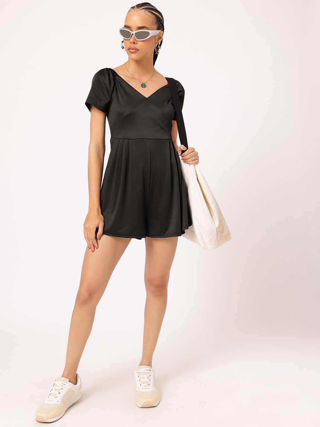DressBerry V-Neck Basic Playsuit