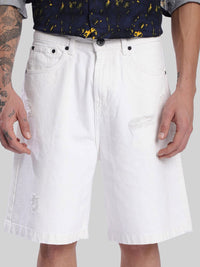 Bene Kleed Men Baggy Fit Distressed Denim Shorts