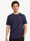 RARE RABBIT Men Typography Printed Round Neck Cotton T-shirt