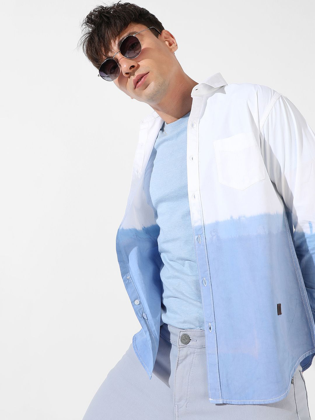 Kampus lelaki sutra selesa baju kasual