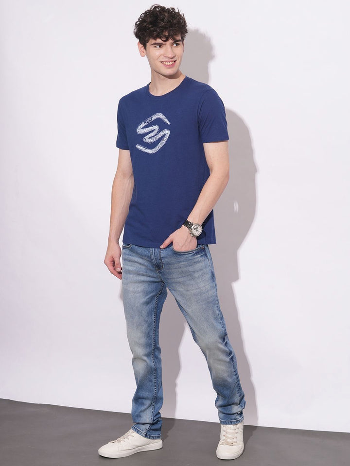 Being Human Men Graphic Printed Round Neck Cotton Slim Fit T-shirt