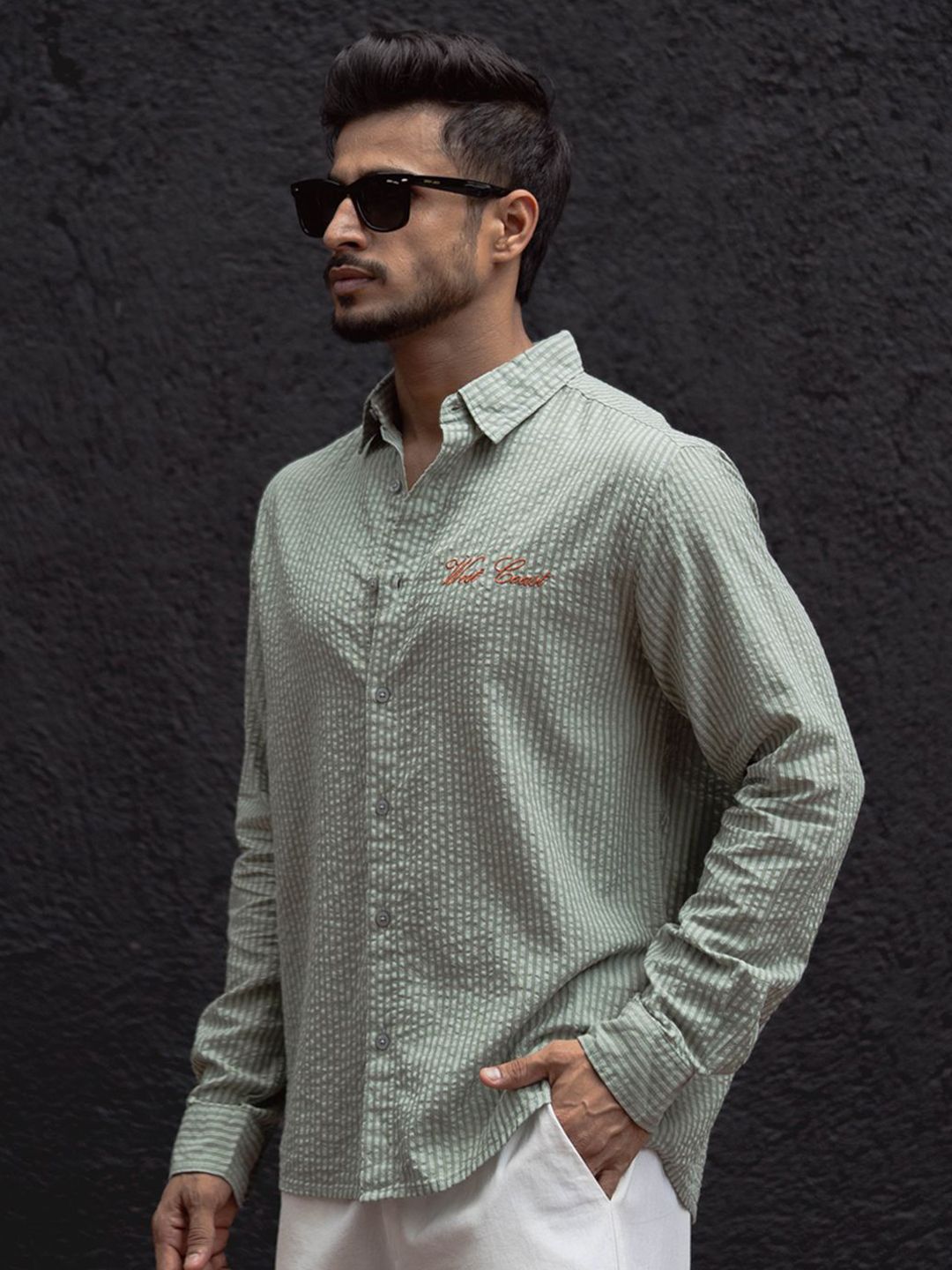 Powerlook Men Opaque Striped Casual Shirt