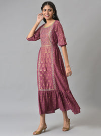 AURELIA Ethnic Motifs Print A-Line Maxi Dress