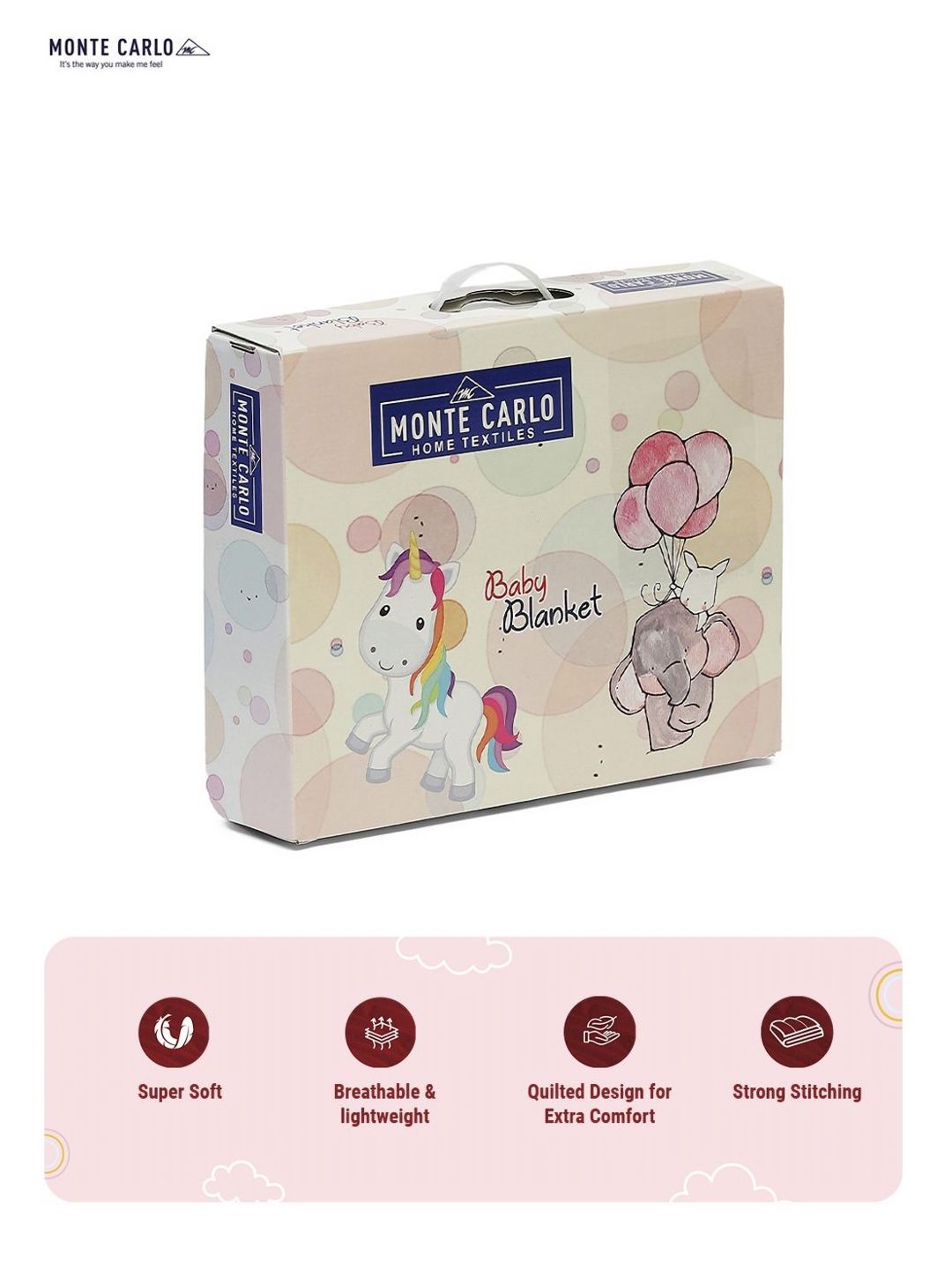 Monte Carlo Navy Blue & Beige Cartoon Characters Mild Winter 550 GSM Single Bed Blanket