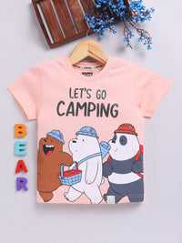 Happy Faces Boys We Bare Bears Printed Pure Cotton T-shirt