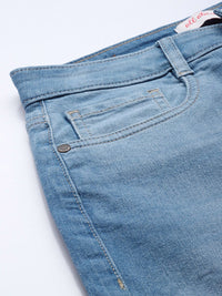 all about you Women Straight Fit High-Rise Heavy Fade Stretchable Jeans