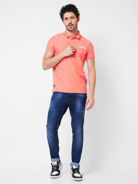SPYKAR Polo Collar Cotton Slim Fit T-shirt