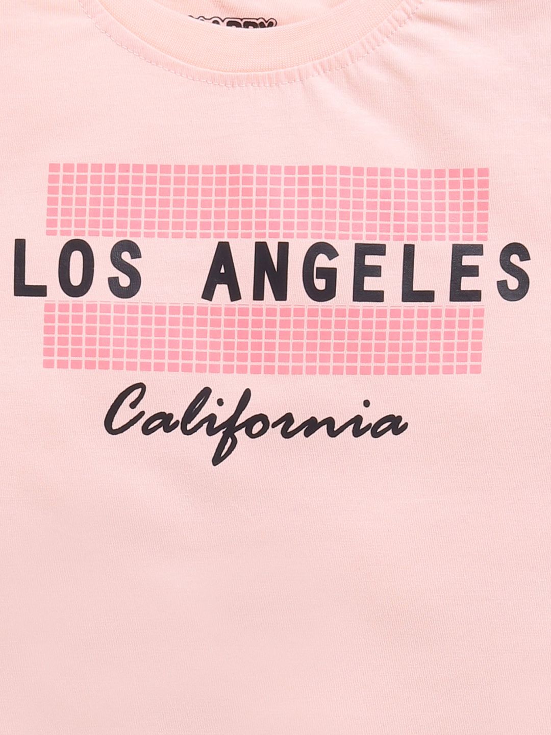 Happy Faces Boys Pure Cotton Typography Printed T-shirt