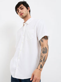 SPYKAR Men Spread Collar Solid Casual Shirt