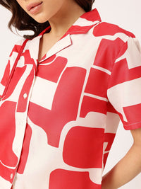 DressBerry Trendy Glam Printed Boxy Casual Shirt