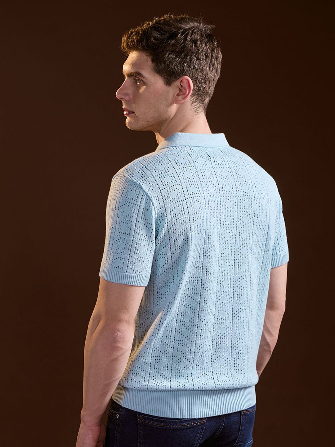THE BEAR HOUSE Men Polo Collar Slim Fit T-shirt