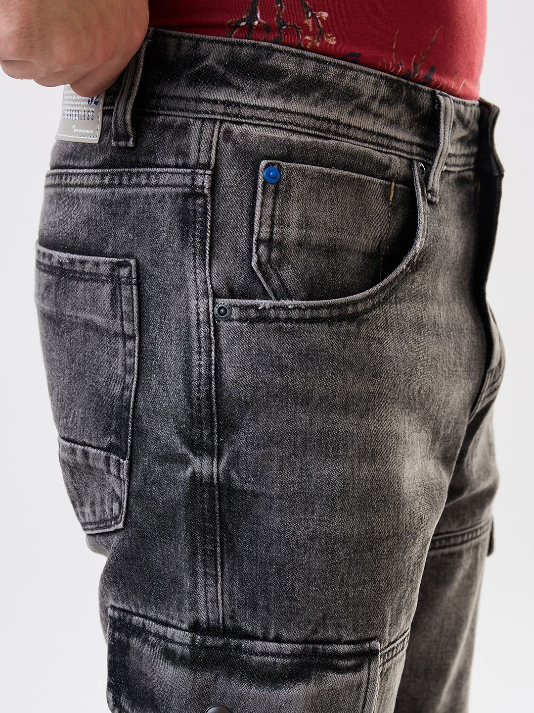 SPYKAR Men Washed Regular Fit Cotton Denim Shorts