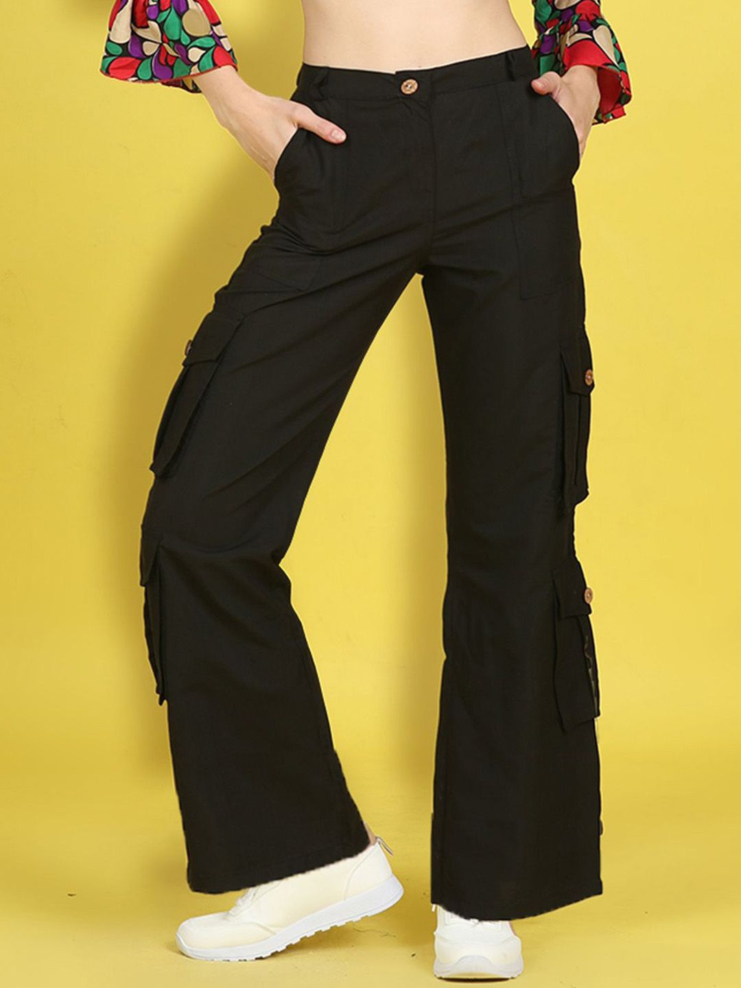 Cutiekins Girls Regular Fit Mid-Rise Easy Wash Cargos