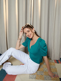 Berrylush Puff Sleeves T-shirt