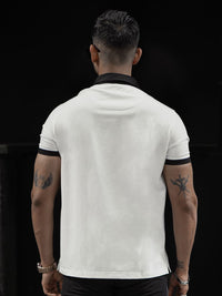 Powerlook Men Solid Polo Collar Cotton T-shirt