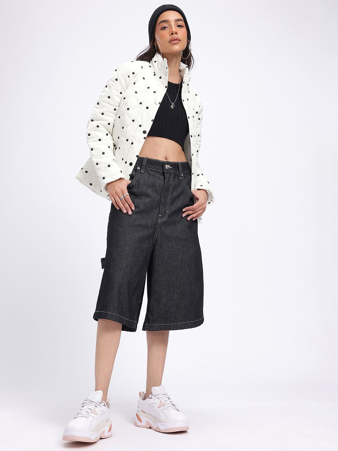 DressBerry Thread worked Polka Pulse Quilted Jacket