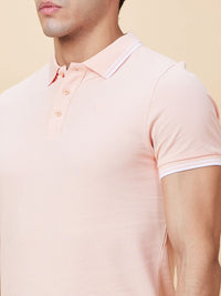Being Human Men Solid Polo Collar Cotton T-shirt