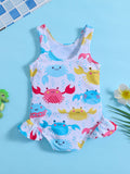 YK Infant Girls Printed Sleeveless Bodysuit