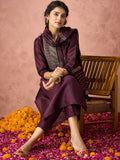 KALINI Yoke Design Sequinned Kurta With Trousers And Dupatta