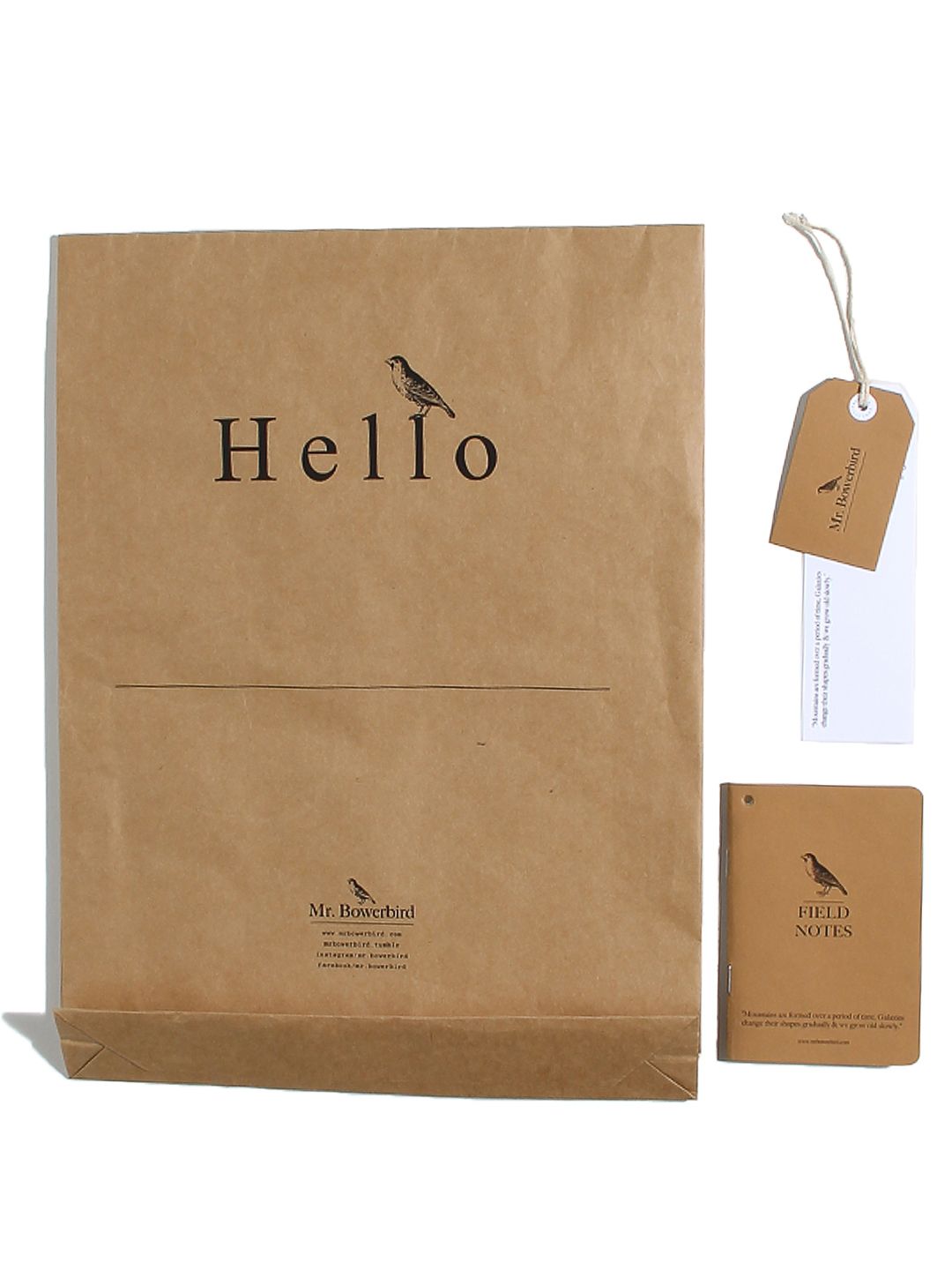 Mr Bowerbird Round Neck Tailored Fit T-shirt With a Notebook