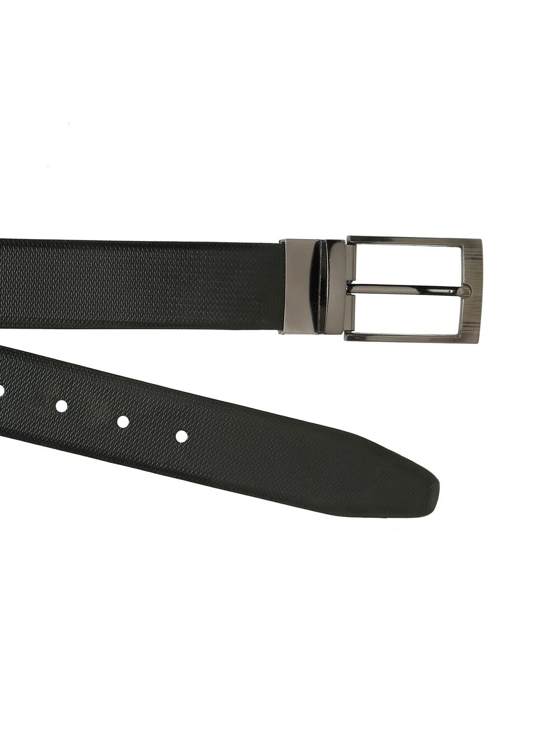 Teakwood Leathers Men Textured Leather Reversible Formal Belt