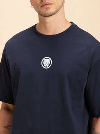 Bewakoof rinted Drop-Shoulder Sleeves Oversized Pure Cotton T-shirt