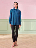 AND Women Solid Shirt Collar Top