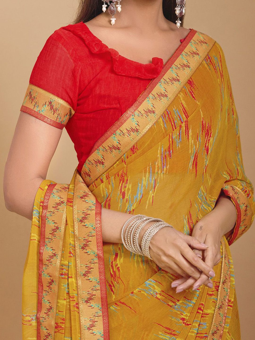 KALINI Geomatic Designer Bagh Saree