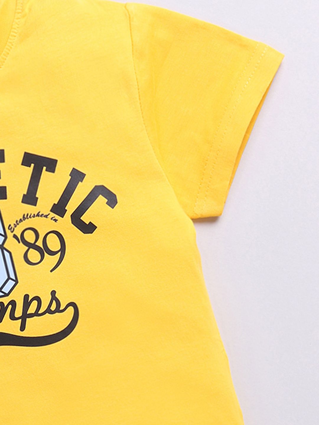 Happy Faces Boys Pure Cotton Typography Printed T-shirt