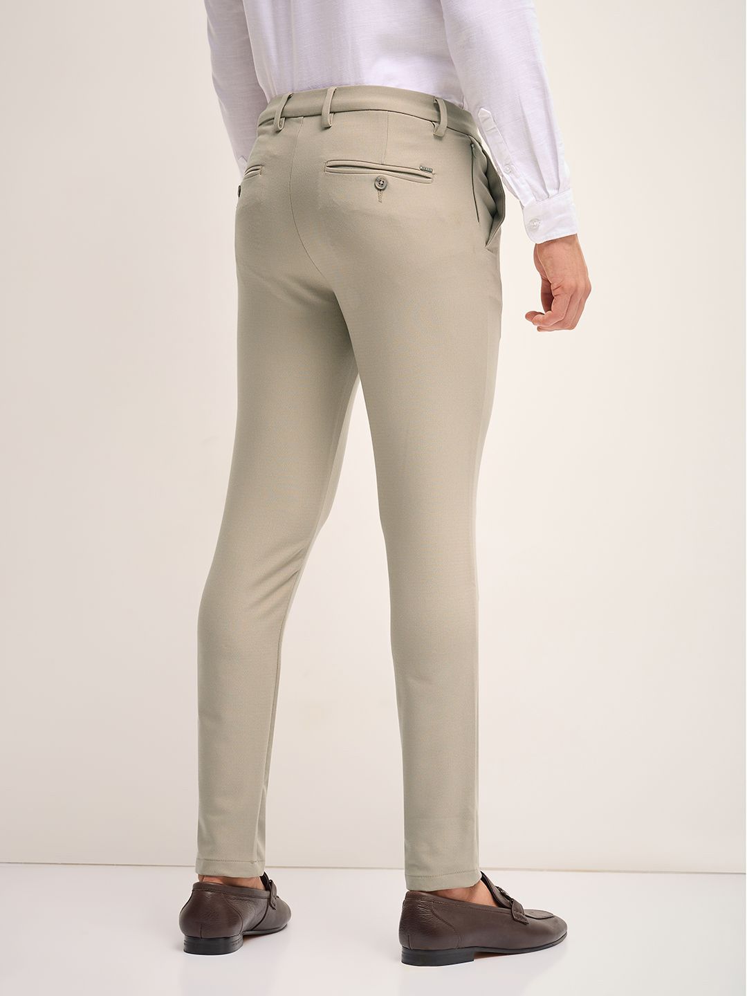 THE BEAR HOUSE Men Mid-Rise Slim Fit  Formal Trousers