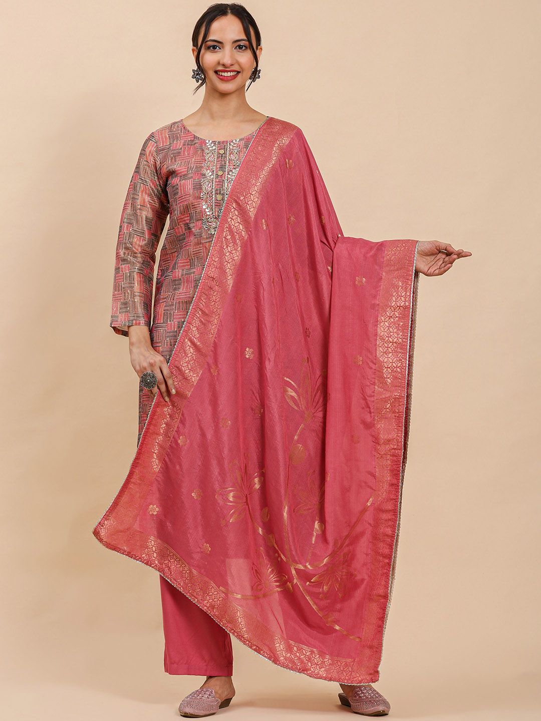 Kurta Bercetak Motif Etnik Wanita Mamicha