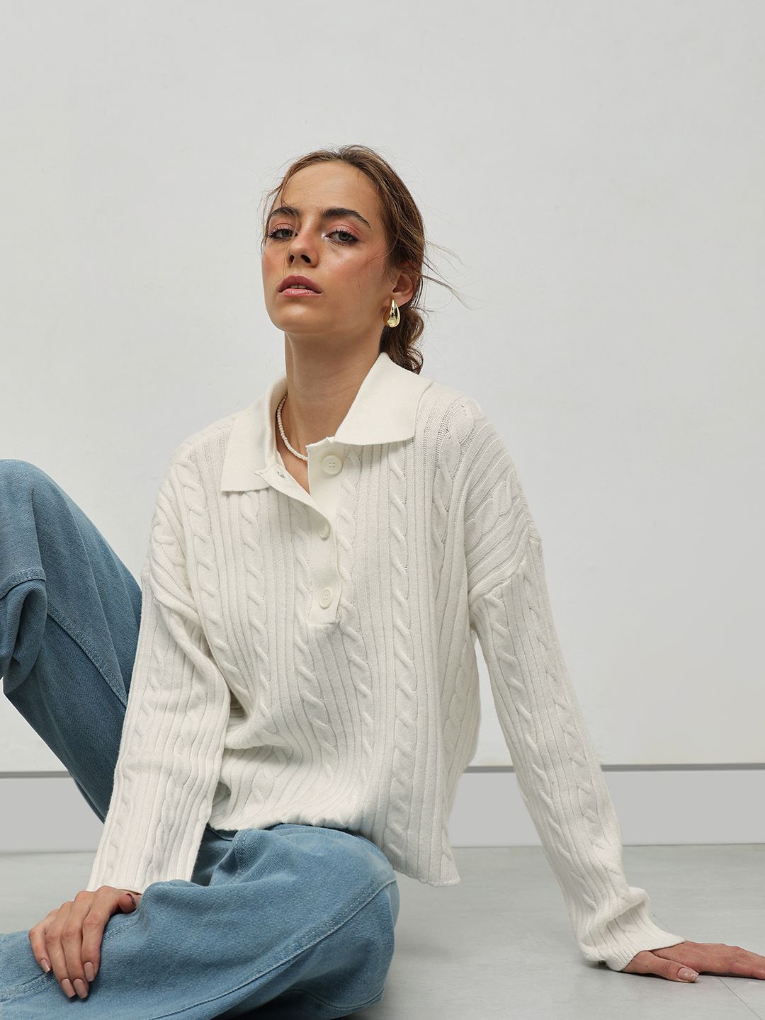 STREET 9 Women Cable Knit Pullover