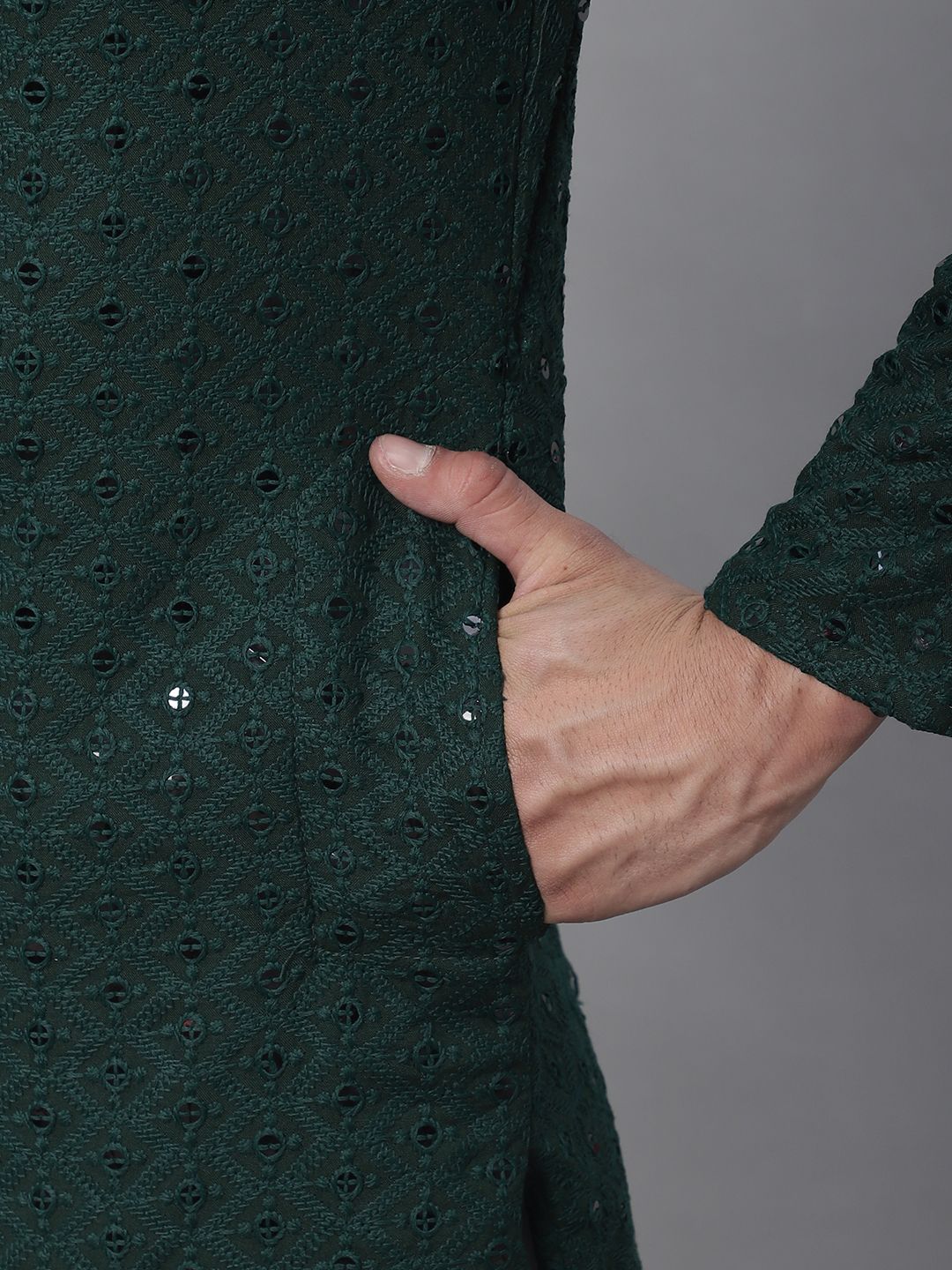 SOJANYA Ethnic Motifs Embroidered Pure Cotton Kurta