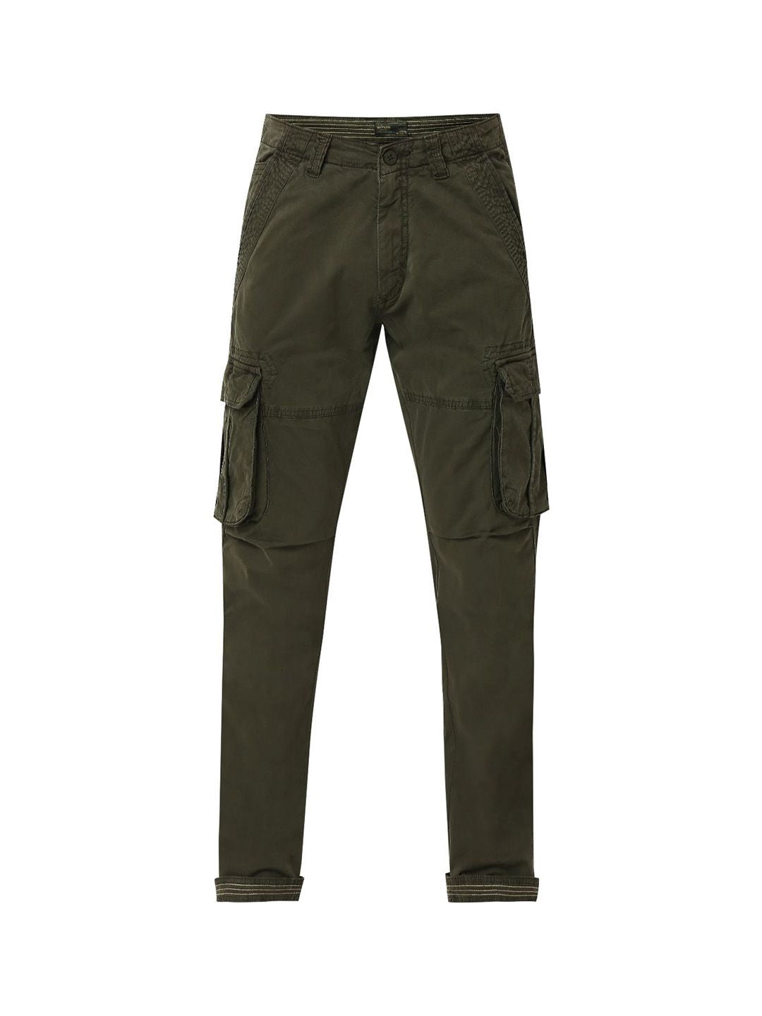 SPYKAR Cotton Mid Rise Cargo Trousers
